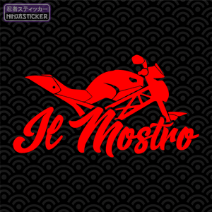 Planche de stickers Monster 30x30cm rouge – Pièce moto et scooter