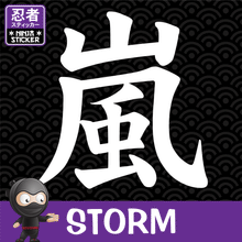 Load image into Gallery viewer, Storm Japanese Kanji Vinyl Decal