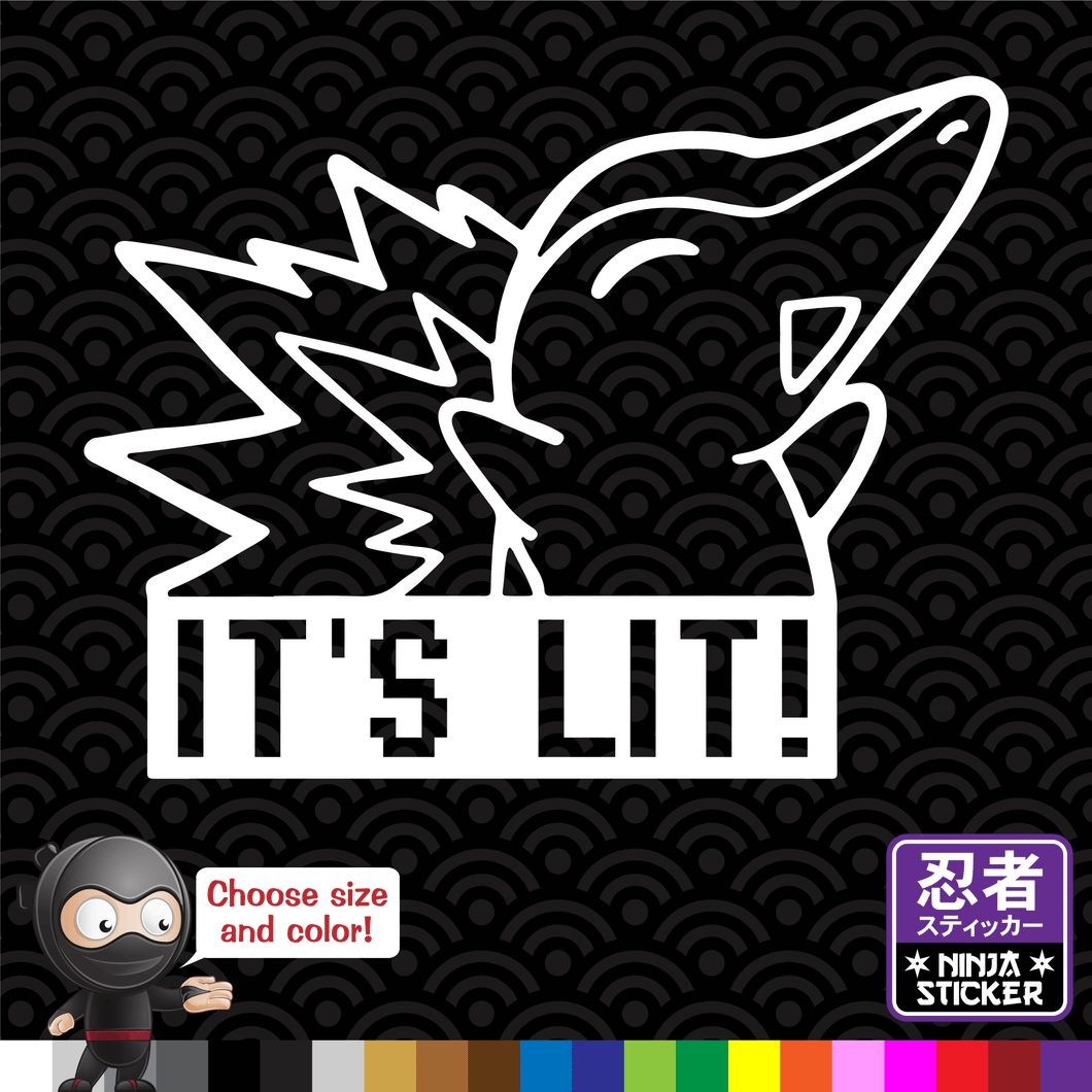 It's Lit Pokemon Japanese Vinyl Decal